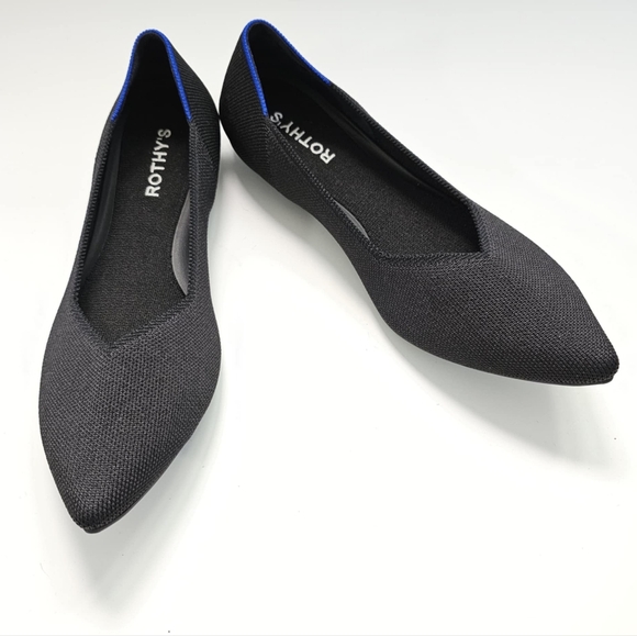 Rothy's The Point ll flats in black - Picture 6 of 10